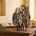 Jesus Script Cross with Crown of Thorns