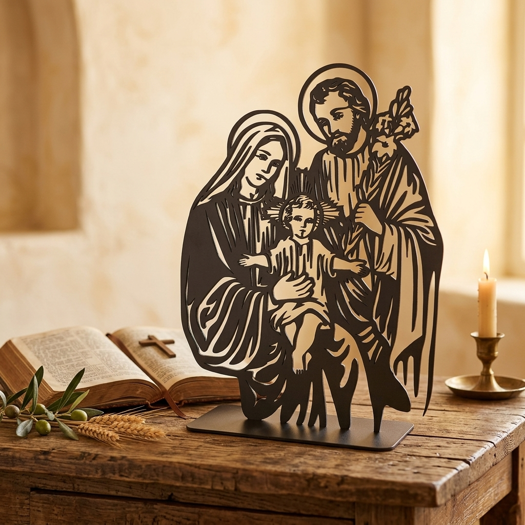 Jesus Script Cross with Crown of Thorns