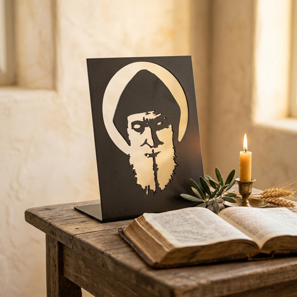 Monk with Bible