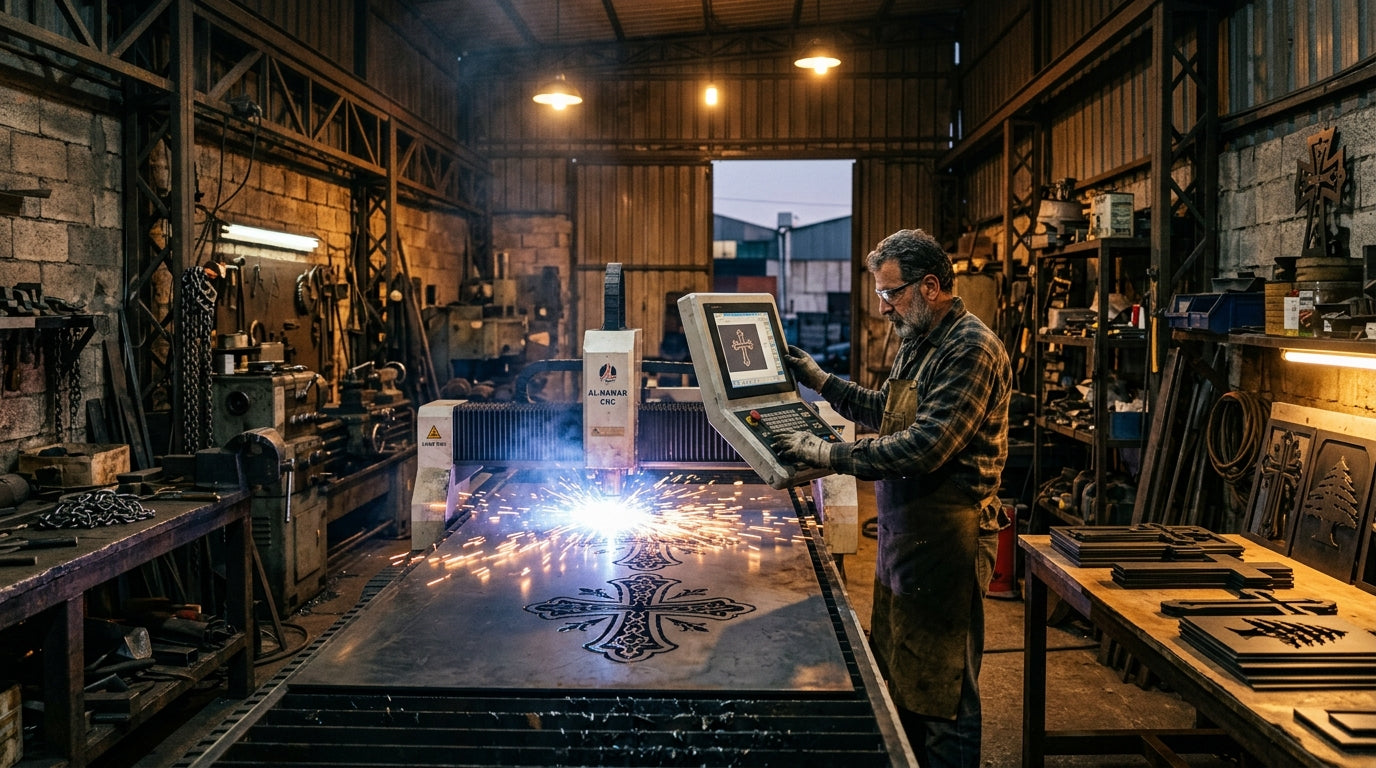 Cut in Steel.